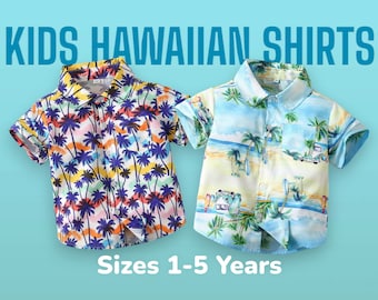 Camicie hawaiane per bambini e neonati - Taglie 1-5 anni - Camicia hawaiana per bambini - Camicie hawaiane per bambini