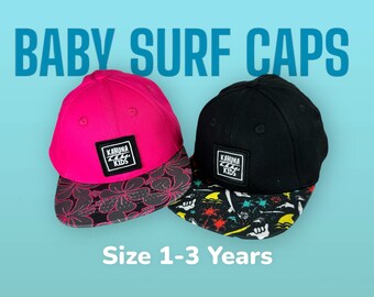 Surf Baby Cap - Talla 1-3 años - Gorra para niños pequeños - Gorra de surf para bebé - Gorra de surf para niños pequeños - Sombrero de surf para niños