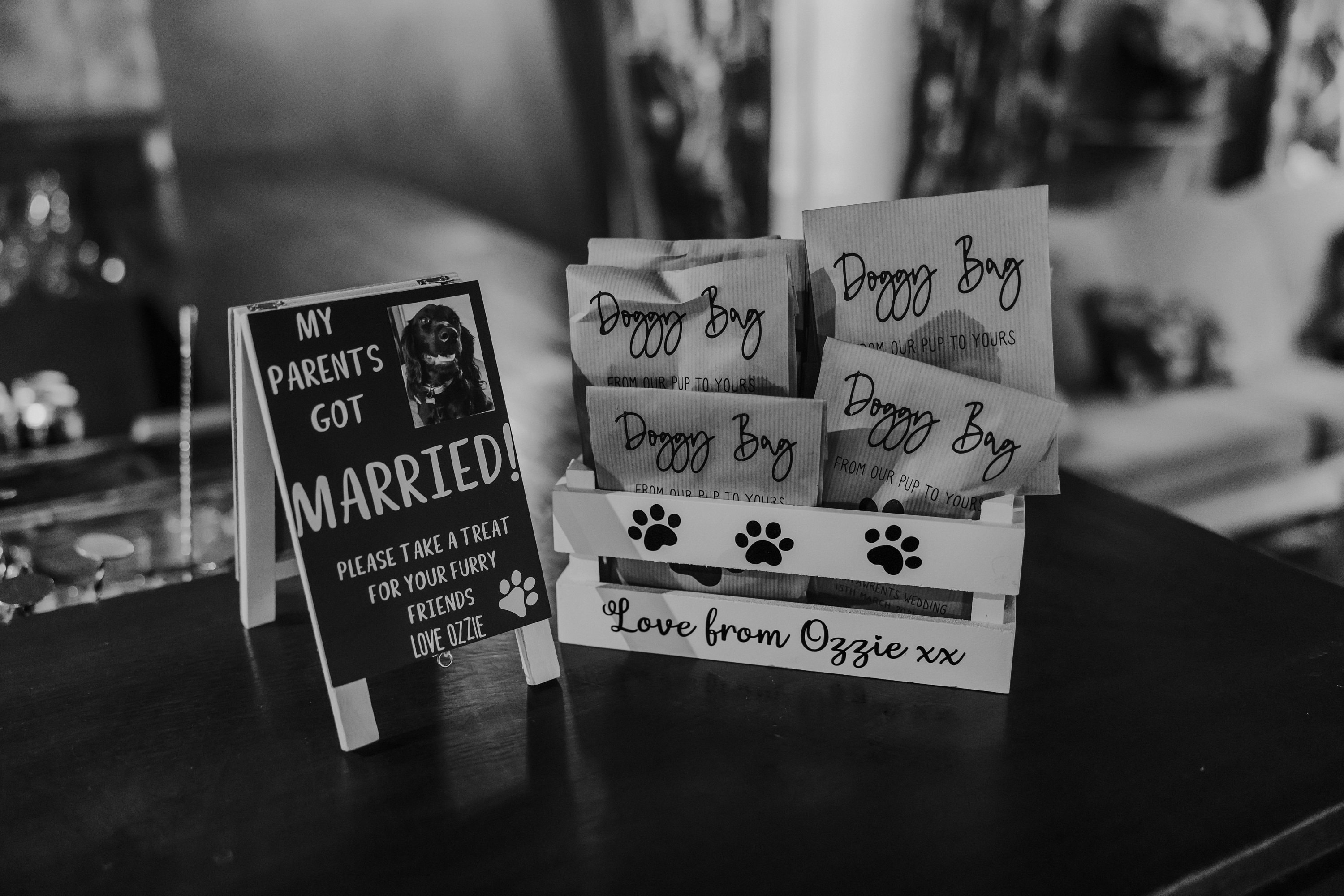 Dog Wedding Sign / My Pawrents Got Married / Dog Treat Bag Sign