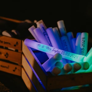 Personalised Foam Glow Sticks / light up the dancefloor / dancing props