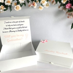 Godparent / Godparents Proposal Gift Box / Godmother/ God father / christening / will you be my