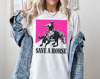 Nashville Shirt, Bachelorette Shirts, Cowboy Shirt, Cowgirl Tee, Save A Horse, Country Concert Tee, Marlboro Cowboy, Pink Country Shirt