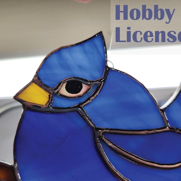 Bluebird Stained Glass Pattern - Hobby License