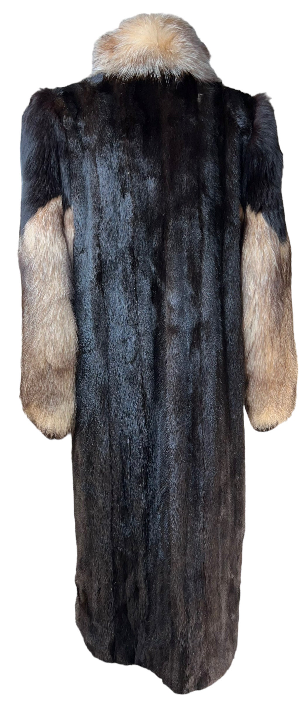 Full-Length Hooded Fox Fur Coat