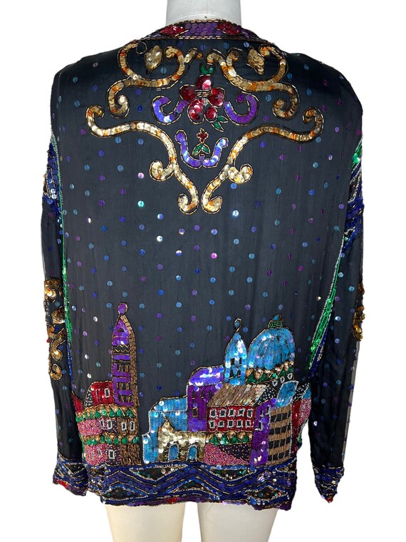 Together Silk Heavily Embellished Cardigan Sequin… - image 2