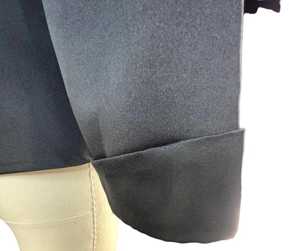 Soft Polyester Black Open Draping Collared Short … - image 5