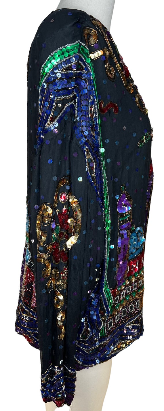 Together Silk Heavily Embellished Cardigan Sequin… - image 3