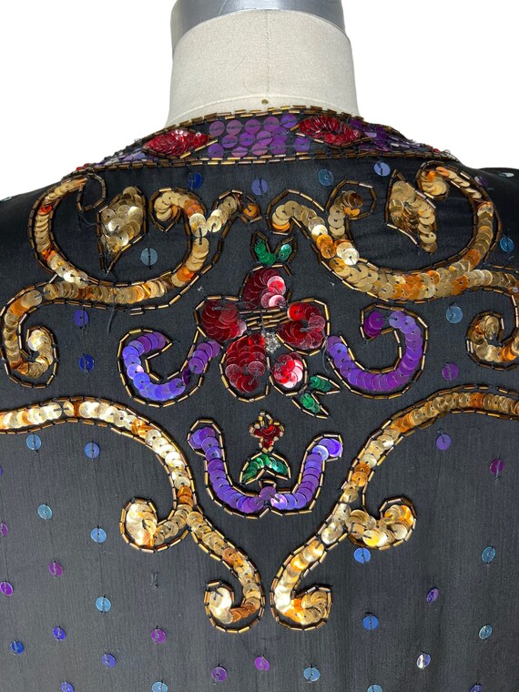 Together Silk Heavily Embellished Cardigan Sequin… - image 8