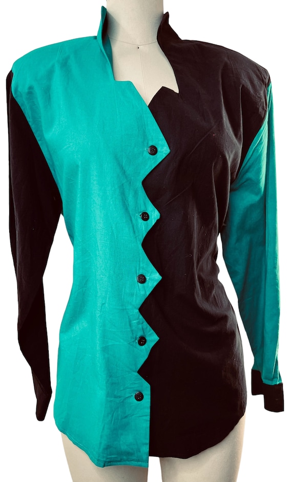 New Cheyenne Outfitters Button Up Color Block Shi… - image 1