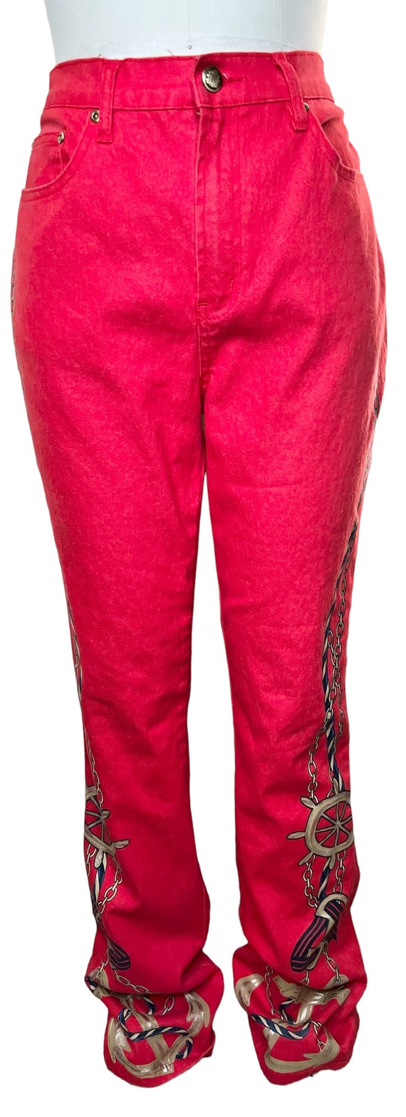 DG2 By Diane Gilman Red Denim Tall Girl Jeans Anch