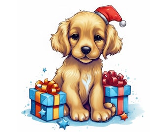 100 Christmas Dogs PNG Bundle. | Instant Digital Download | HD Clip Art Bundle Sublimation Tshirt Graphics | Xmas Holiday Spirit