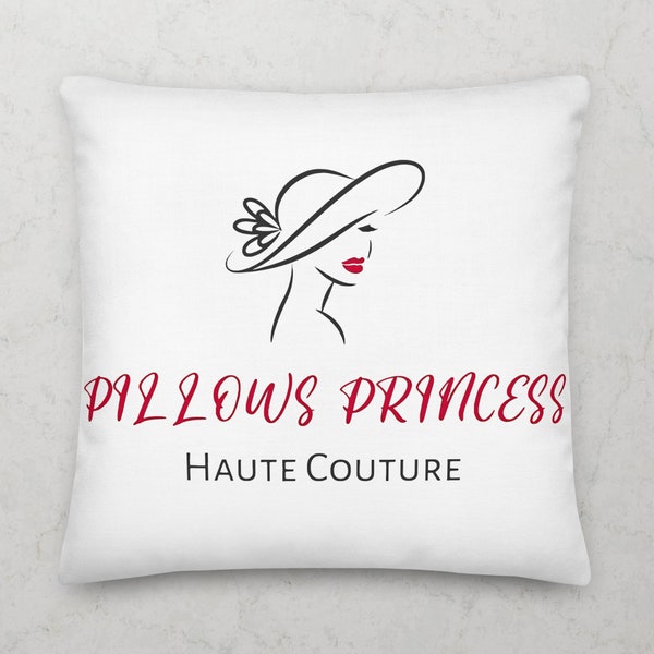 Toile de Jouy Pattern Premium Throw Pillow by French Designer Veronica Leroux | Ships From USA | Blue Rouge | Pillows Princess Haute Couture