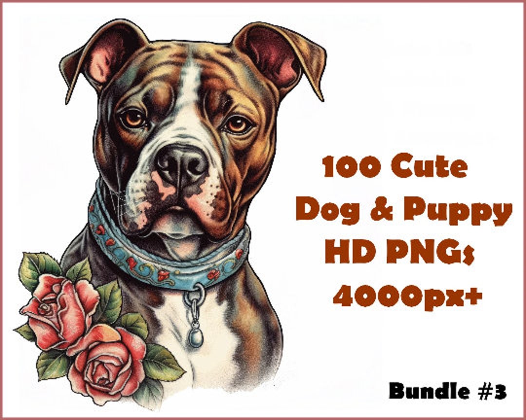 100 Vibrant Dog Clip Art Designs in HD PNG Image Bundle | Perfect for T ...