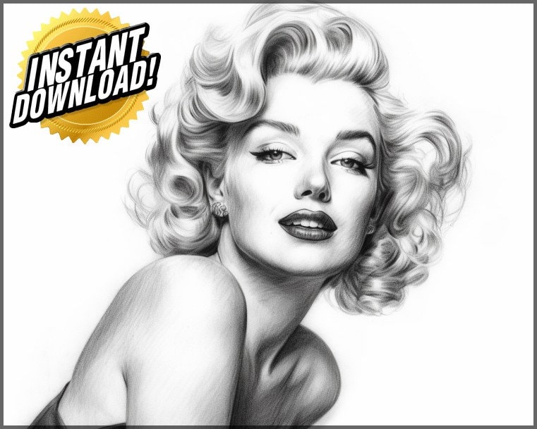 Marilyn Monroe Premium Coloring Pages Printable Hollywood Icon Adult