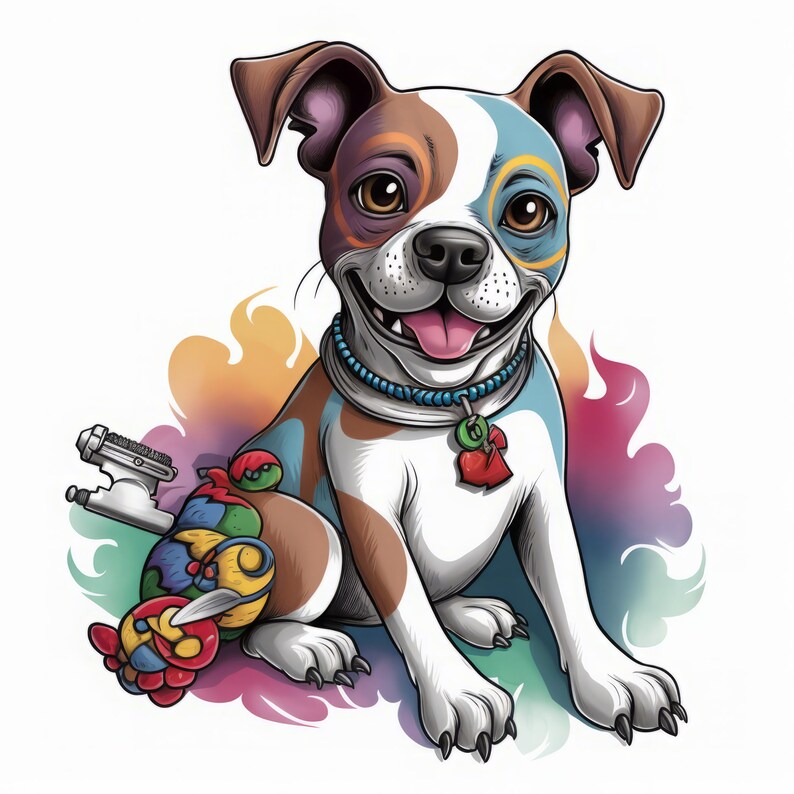 150 Original Cute Colorful Dogs Clip Art Designs HD PNG Sublimation ...