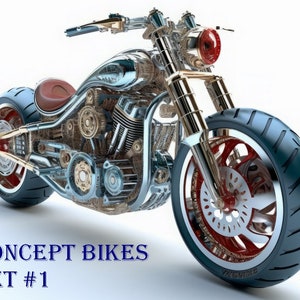 Original Exotic Concept Motorcycles Clip Art Designs HD PNG Image Bundle - T-Shirts, Branding, Tattoos, Posters Sublimation POD Bikes