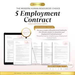 5 Employment Contract Forms Canva Templates for Streamlined Hiring Processes