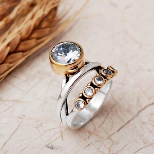 Natural Stone Ring: 925 Sterling Silver with Quartz, Ruby, Amethyst, Emerald, Onyx image 5