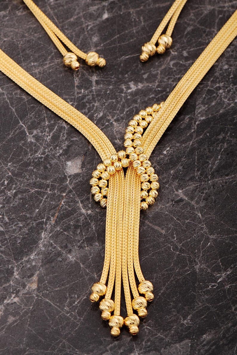 Midyat Woven Mesh Jewelry Set: 22K Gold Plated 925 Sterling Silver image 3