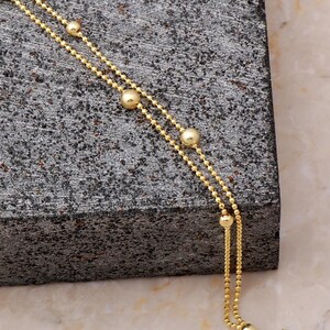 Gold‑Plated Double‑Row Silver Hair Chain, 23 cm + 3 cm Extension image 5
