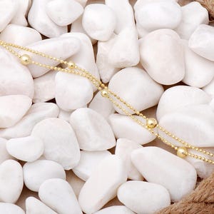 Gold‑Plated Double‑Row Silver Hair Chain, 23 cm + 3 cm Extension image 2