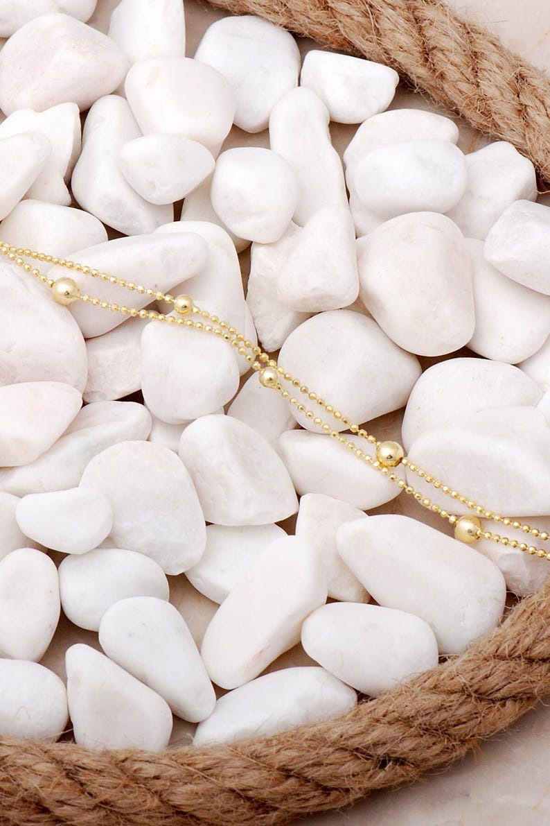 Gold‑Plated Double‑Row Silver Hair Chain, 23 cm + 3 cm Extension image 2