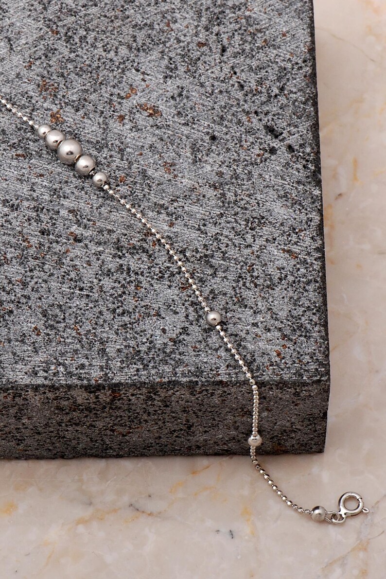 Goma para el cabello hecha a mano, chapada en oro y rodio: plata de ley 925 con extensión ajustable, 21,5 cm imagen 6