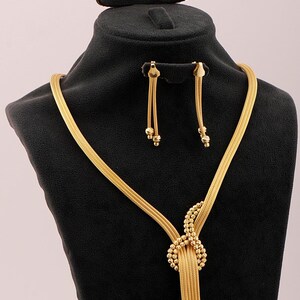 Midyat Woven Mesh Jewelry Set: 22K Gold Plated 925 Sterling Silver image 2