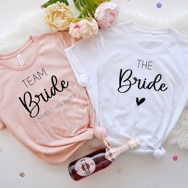 Personalized Bachelorette Shirt For The Bride's Crew Funny And Stylish Bride Bachelorette Shirt For The Bridal Party Customizable Bride Tee