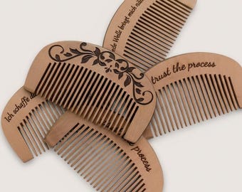 Wooden birth comb - Personalized wooden comb as a labor comb with engraving for acupressure, gift for women, hair comb for childbirth