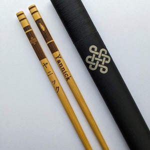 Essstäbchen personalisiert mit Gravur und Box Personalisierte Sushi-Stäbchen Geschenk für Männer und Frauen Custom Chopstick Set Bild 3