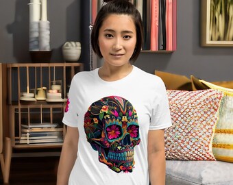 Dia de los Muertos Unisex T-Shirt - Embrace Mexican Folklore with Mystic Calavera Art Style Tee