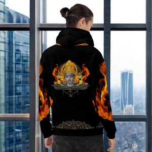 Maha Kali Unisex Hoodie Spiritual Gift - Om Gam Ganapataye Namaha