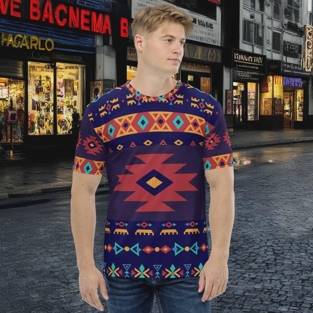 Aztec Art Men’s All Over T-shirt | Tribal and Spiritual Journey Apparel ...