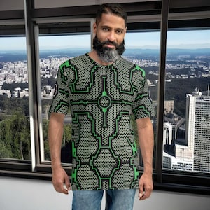 Shipibo Art Men’s All Over T-Shirt - Tribal and Spiritual Journey Apparel