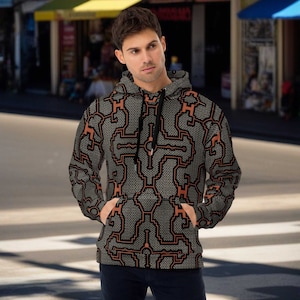 Shipibo Art Unisex All Over Hoodie - Tribal and Spiritual Comfort Wear
