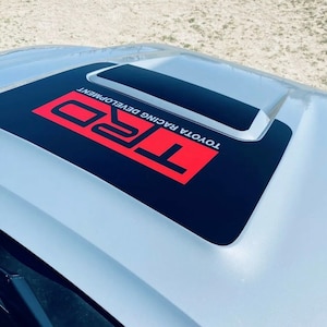 3rd Gen Toyota Tacoma Anti Glare 3M Hood Scoop Decal Graphic w/ Red Lettering