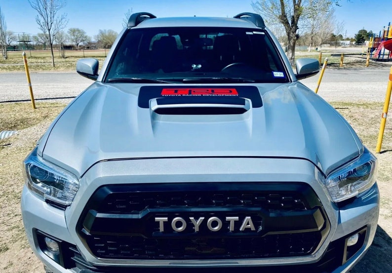 3rd Gen Toyota Anti Glare 3M Hood Scoop Decal Graphic W/ Red