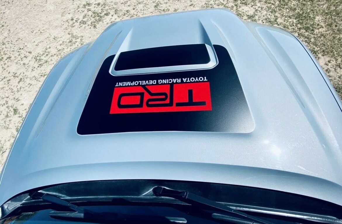 3rd Gen Toyota Tacoma Anti Glare 3M Hood Scoop Decal Graphic W/ Red ...