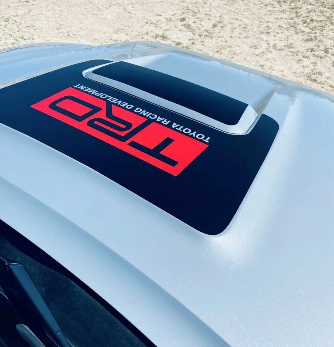 3rd Gen Toyota Anti Glare 3M Hood Scoop Decal Graphic W/ Red