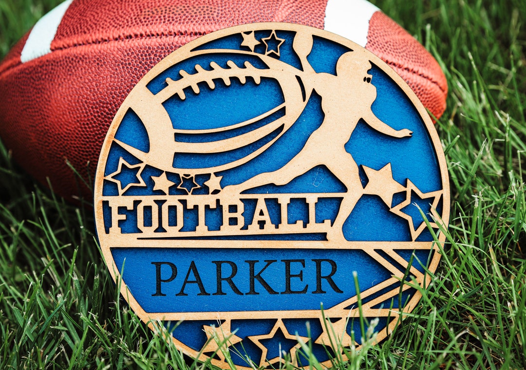 Personalized Football Sign, Wood Custom Football Sign, Custom Football