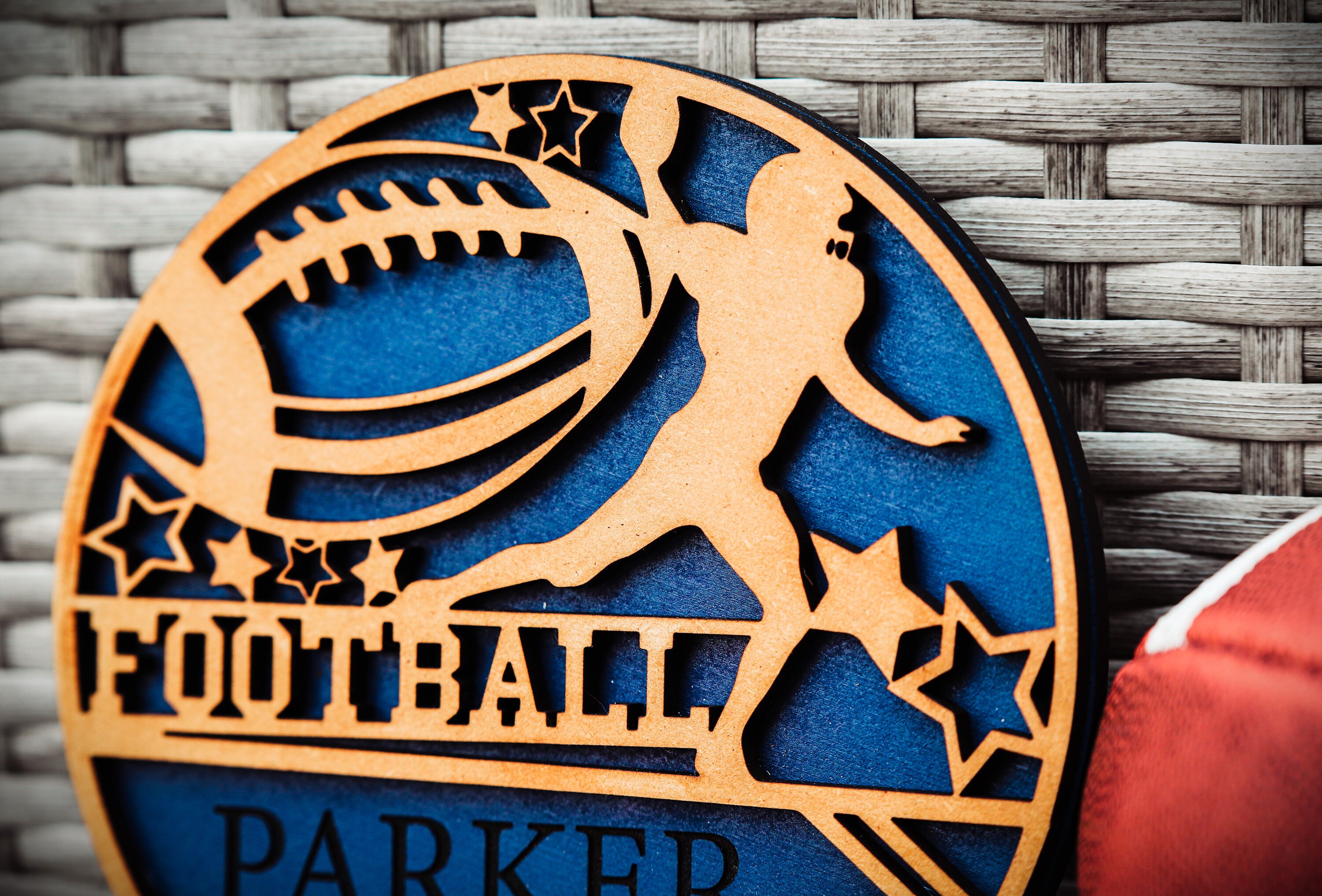 Personalized Football Sign, Wood Custom Football Sign, Custom Football