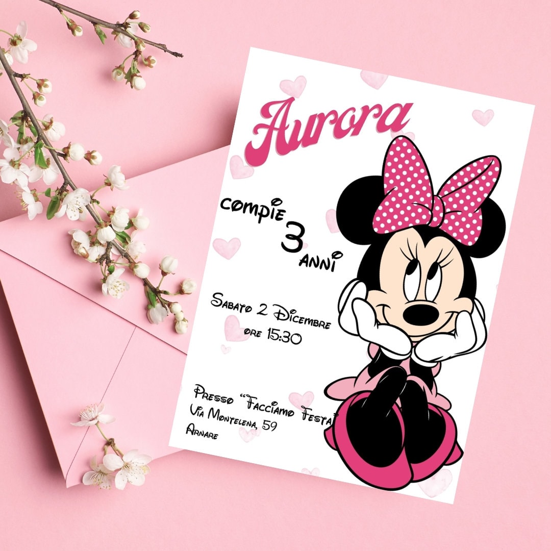 Striscione Banner COMPLEANNO PERSONALIZZATO MINNIE Feste - Foto 8