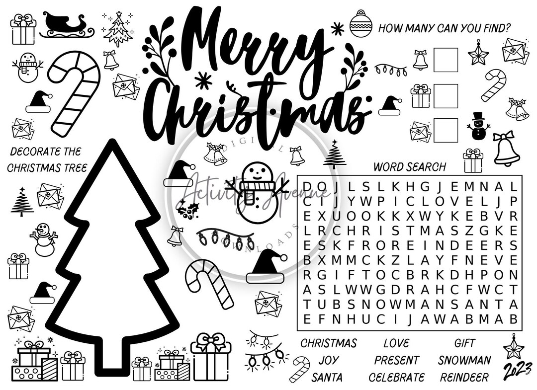 Christmas Placemat Etsy