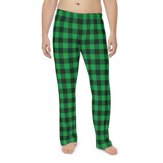 Men s Green Plaid Pajama Pants Men s Comfy Pjs Green Pajama Pants for Men Etsy UK