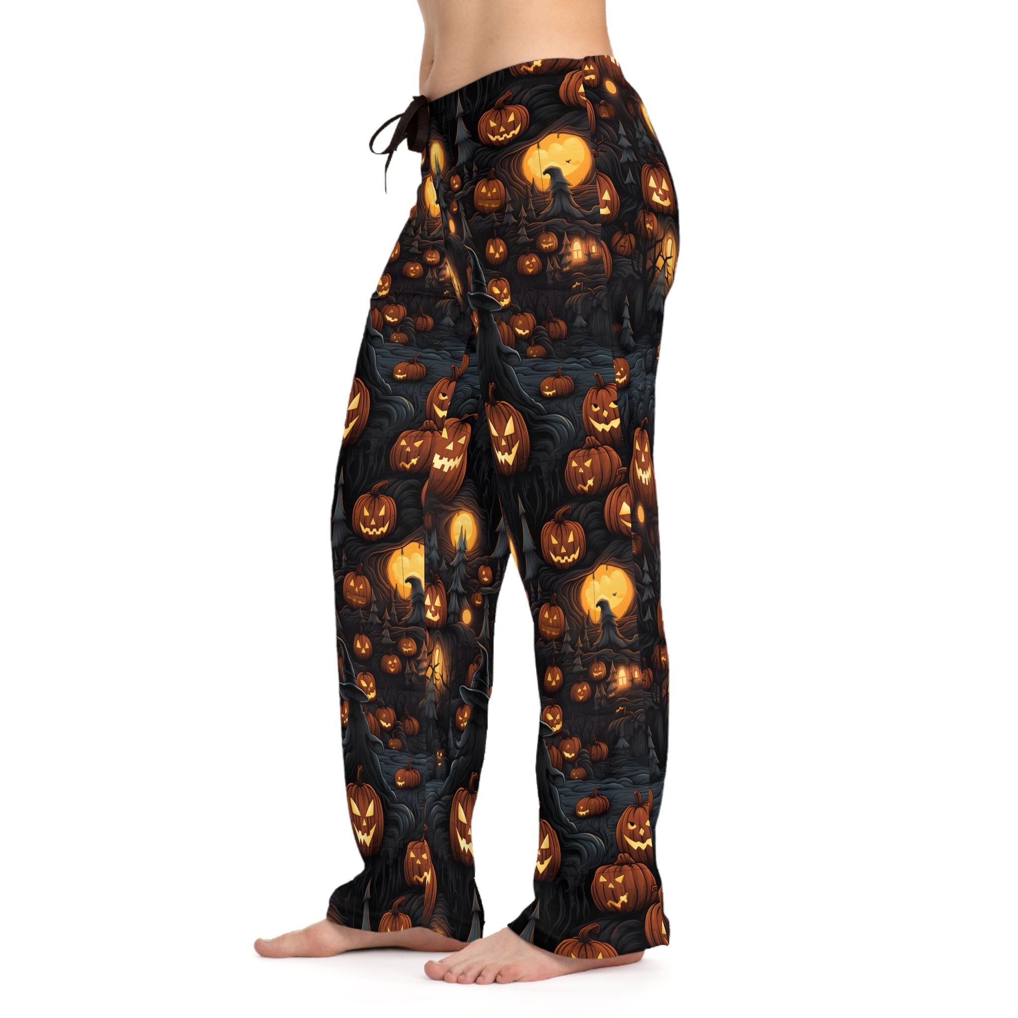Women's Halloween Pajama Pants Spooky Halloween Pants Pumpkin Pajamas