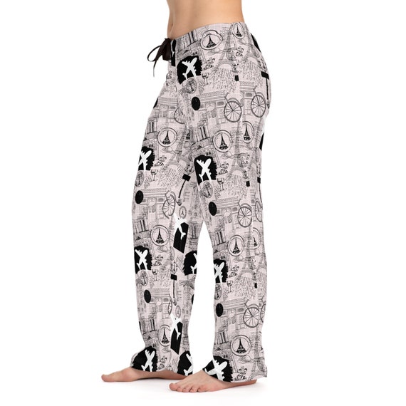 Women's Pajama Pants Global Travel, World Travel Themed Pj Pants