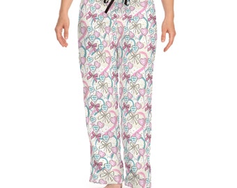 Women's Valentine Pajama Pants, Crazy 4 U Pajamas, comfy valentine pjs for her, gift for her