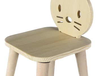 Solid Pinewood Chair (Rabbit), Grimm's - Waldorf - Montessori Style