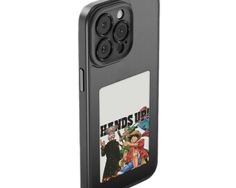 Eink Case Étui de téléphone à encre NFC pour iPhone 13/14/15 Pro/Pro Max Étui de téléphone à encre électronique séries 12,13,14 et 15 Protecteur Étui NFC rose et bleu